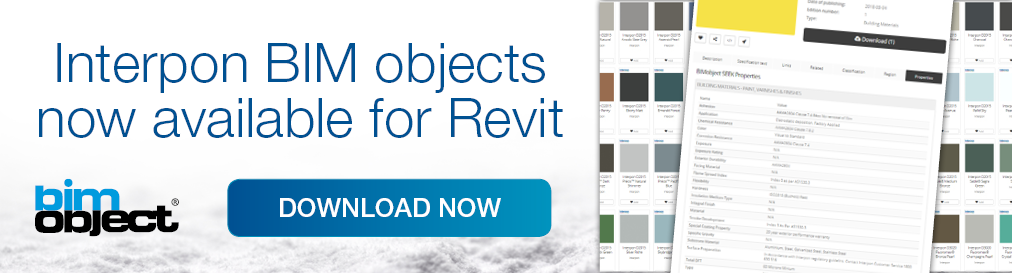 Interpon BIM Objects for Revit now available for free download
